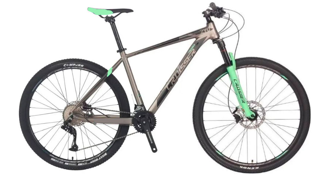 Фотографія Велосипед Crosser Solo 6 29" розмір XL рама 21 2021 Сіро-зелений